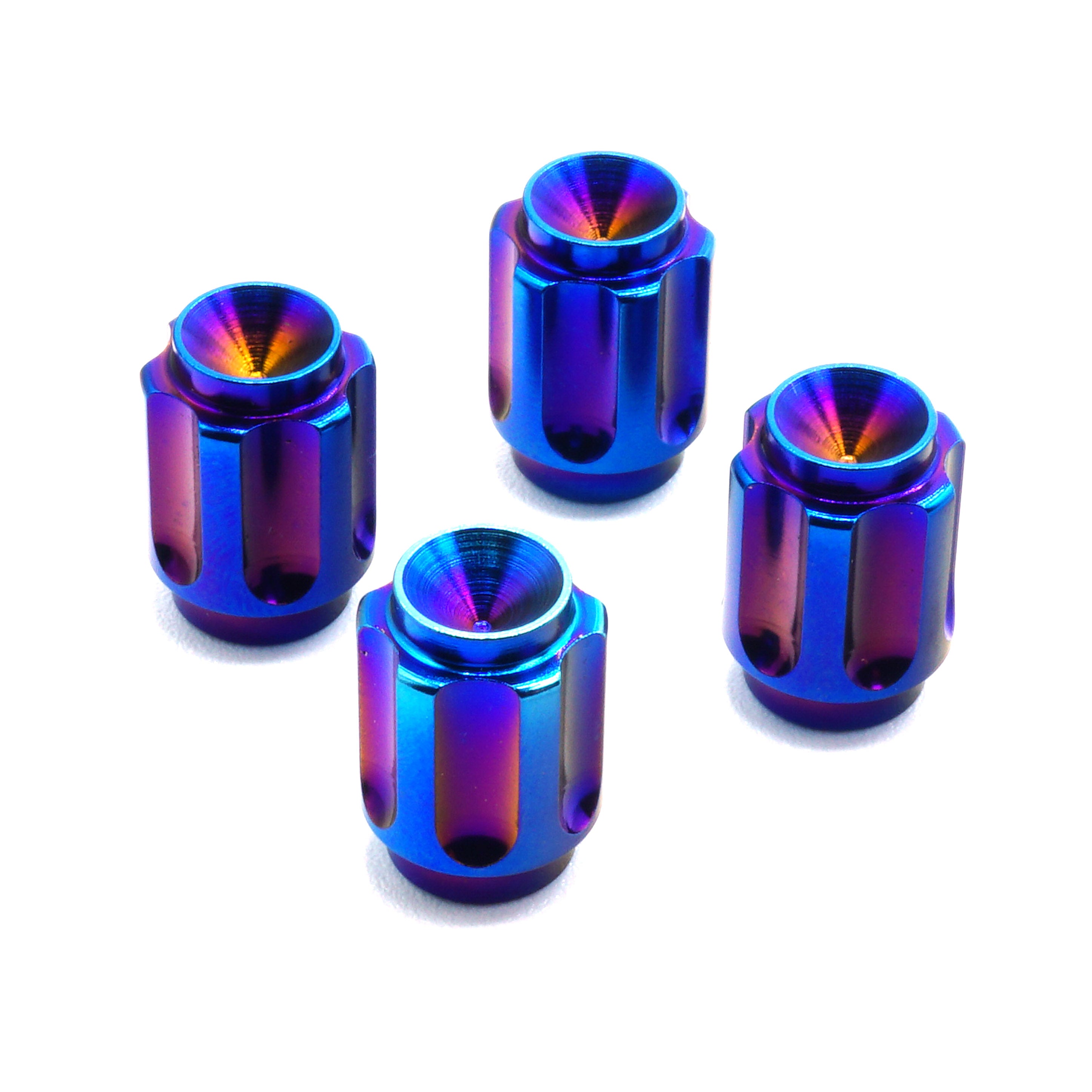 4 X Bolt On Black Aluminum Valve Stems With Dust Caps Set For Civic Crx 4 X Bolt On Black Aluminum Valve Stems With Dust Caps Set For Civic Crx