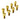 Universal titanium camber adjustment bolt kit in gold — 8 M6 socket cap bolts for coilover and air suspension top hats