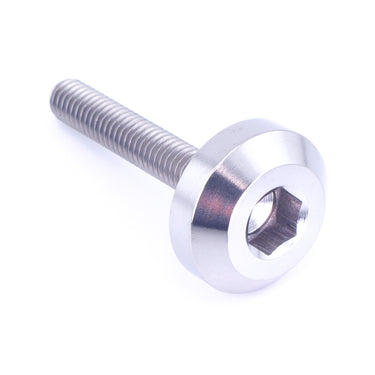 M4 x .7 x 25mm Polished GR5 Titanium Motor Head Bolt - Fast Turn Fittings