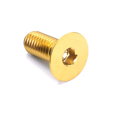 M8 x 1.25 x 20mm GR5 Titanium Countersunk Bolt – Gold Finish