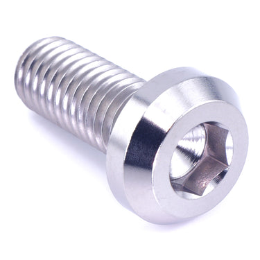 M10 x 1.50 x 25mm Polished Titanium Motor Head Bolt — Grade 5 Ti-6Al-4V dress up hardware by Fast Turn Fittings