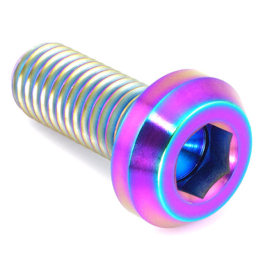 M10 x 1.50 x 25mm Cosmic Burn Titanium Motor Head Bolt — Grade 5 Ti-6Al-4V dress up hardware by Fast Turn Fittings