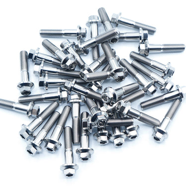 polished titanium 3-piece wheel assembly bolt