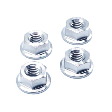 Titanium hood hardware kit for 1999-2005 Mazda Miata NB in Polished — 4 titanium flange nuts