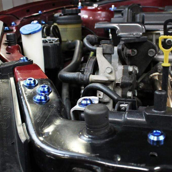 Hyundai Tiburon (2003-2008) Titanium Dress Up Bolts Engine Bay Kit - DressUpBolts.com