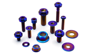Oil Slick Titanium Hardware Sizes Now Available