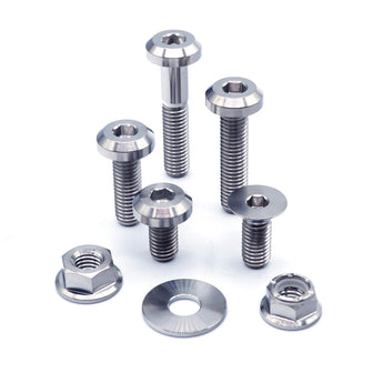 M8 titanium hardware set – bolts, nuts, and washers for automotive dress up