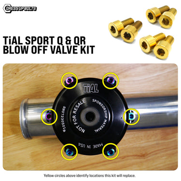 Kit de válvula de descarga de herrajes de titanio Dress Up Bolts - TiAL Sport Q/QR
