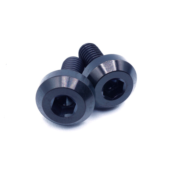 Honda K20C1 turbocharger water pipe titanium bolts installed in black finish