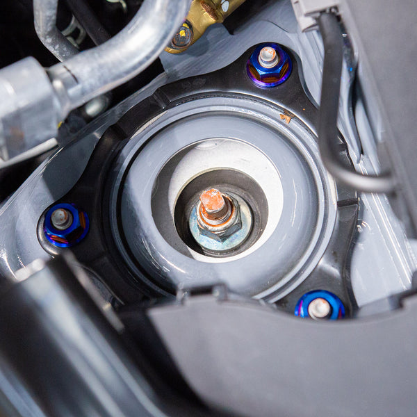 Installed titanium hardware on 2023 Nissan Z strut tower – lightweight and corrosion resistant