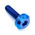 M6 x 1.00 x 24mm Motor Head Bolt – Blue Titanium Dress Up Hardware