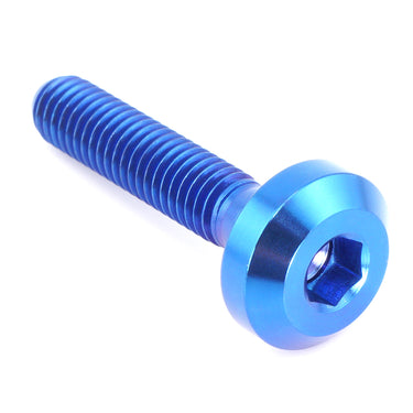 M6 x 1.00 x 30mm Blue GR5 Titanium Motor Head Bolt - Fast Turn Fittings