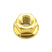 M7 x 1.00 titanium flange nut in gold color