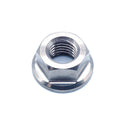 M7 x 1.00 titanium flange nut in polished color