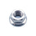 M7 x 1.00 titanium flange nut in polished color