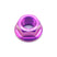 M7 x 1.00 titanium flange nut in purple color