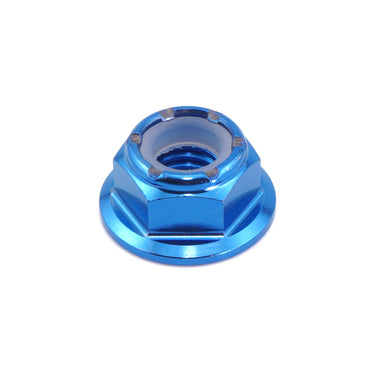 M6 x 1.00 Blue Titanium Nyloc Nut — Grade 5 Ti-6Al-4V dress up hardware by Fast Turn Fittings