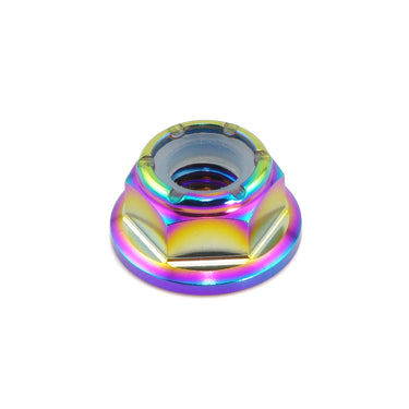 M6 x 1.00 Cosmic Burn Titanium Nyloc Nut — Grade 5 Ti-6Al-4V dress up hardware by Fast Turn Fittings