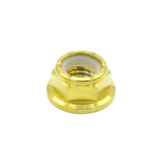 Buy gold M8 x 1.25 Titanium Nyloc Nut