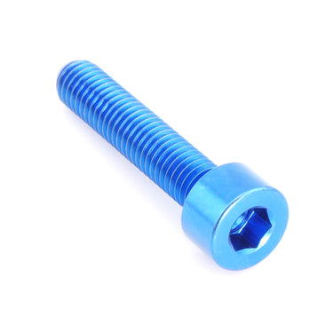 M5 x .8 x 25mm Blue GR5 Titanium Socket Cap Bolt - Fast Turn Fittings