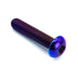 Purple and Blue M5 Titanium Button Head Bolt