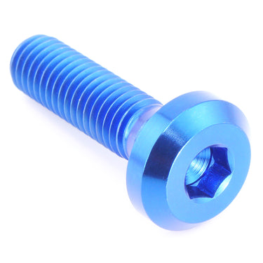M8 x 1.25 x 30mm Titanium Motor Head Bolt - Blue