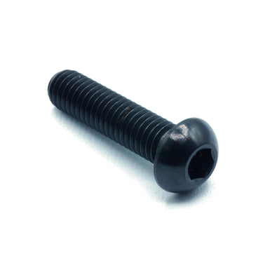 M6 x 1.00 x 25mm Titanium Button Head Bolt Black
