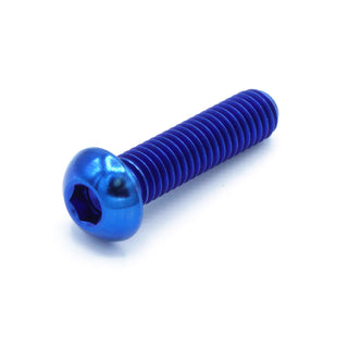 Buy blue M6 x 1.00 x 25mm Titanium Button Head Bolt
