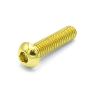 Buy gold M6 x 1.00 x 25mm Titanium Button Head Bolt
