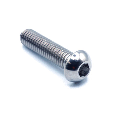 M6 x 1.00 x 25mm Titanium Button Head Bolt Polished
