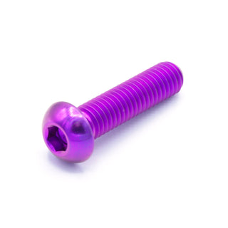 Buy purple M6 x 1.00 x 25mm Titanium Button Head Bolt