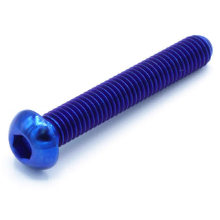 Buy blue M6 x 1.00 x 40mm Titanium Button Head Bolt