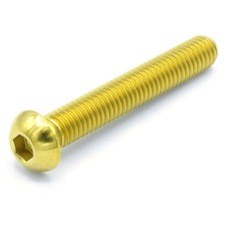 Buy gold M6 x 1.00 x 40mm Titanium Button Head Bolt