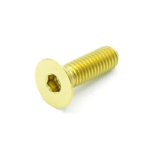 Buy gold M6 x 1.00 x 20mm Titanium Countersunk Bolt