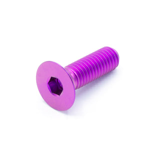 Buy purple M6 x 1.00 x 20mm Titanium Countersunk Bolt