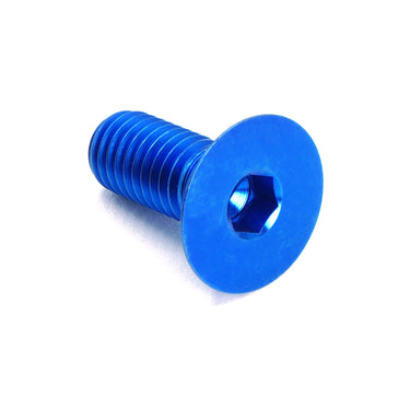M8 x 1.25 x 20mm GR5 Titanium Countersunk Bolt – Blue Anodized Finish