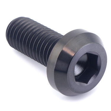 M10 x 1.50 x 25mm Black Titanium Motor Head Bolt — Grade 5 Ti-6Al-4V dress up hardware by Fast Turn Fittings
