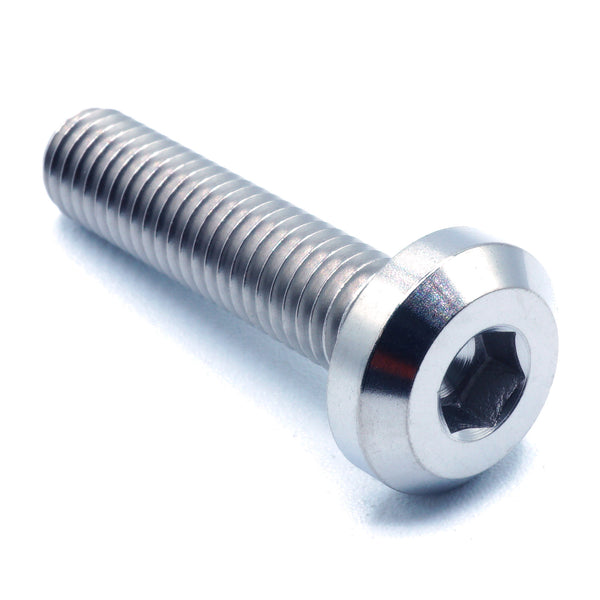 M8 x 1.25 x 35mm Titanium Motor Head Bolt Polished
