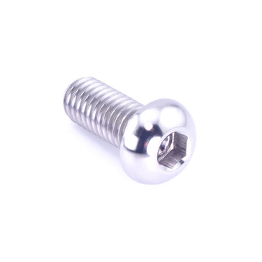 M6 x 1.00 x 15mm Button Head Bolt – Raw Titanium Dress Up Hardware