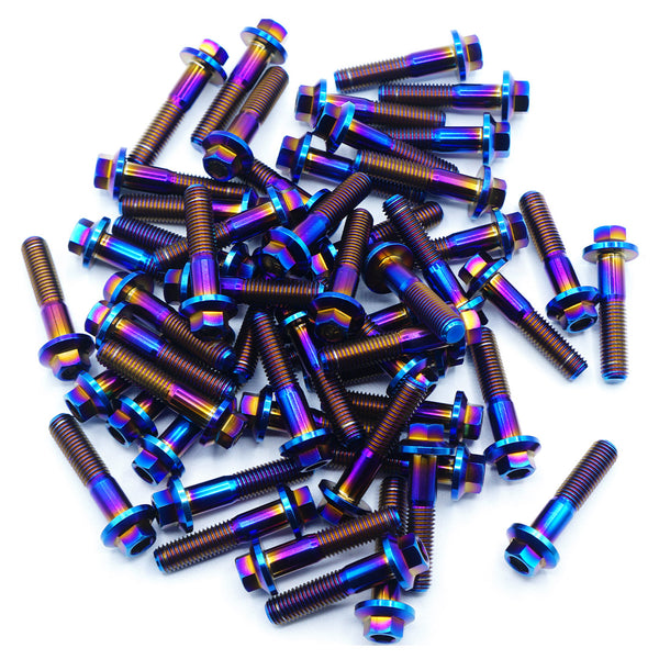 oil slick titanium 3-piece wheel assembly bolt