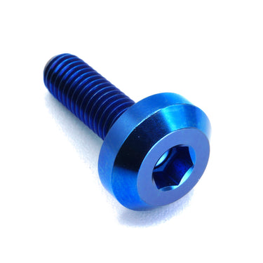 M6 x 1.00 x 20mm Motor Head Bolt – Blue Titanium Dress Up Hardware