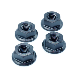 Titanium hood hardware kit for 1999-2005 Mazda Miata NB in Black — 4 titanium flange nuts