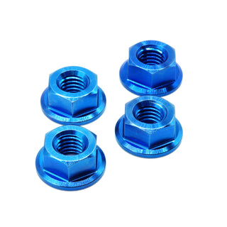 Titanium hood hardware kit for 1999-2005 Mazda Miata NB in Blue — 4 titanium flange nuts