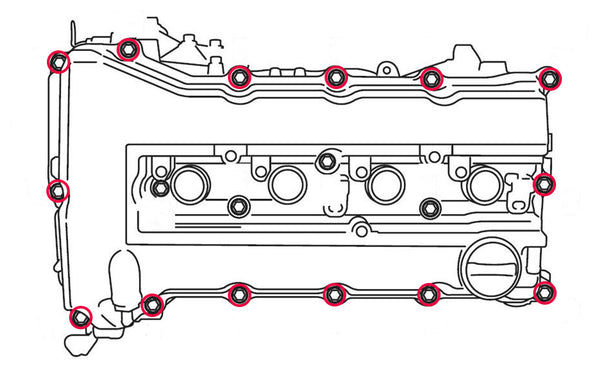 Titanium Hardware Valve Cover Kit - 4B11T Engine