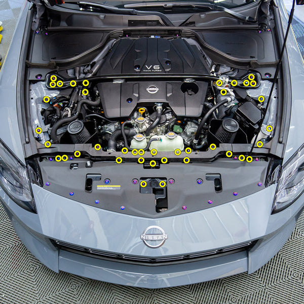 Titanium hardware kit diagram for Nissan Z