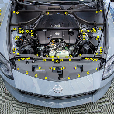 Stage 2 Titanium hardware kit diagram for 2023+ Nissan Z