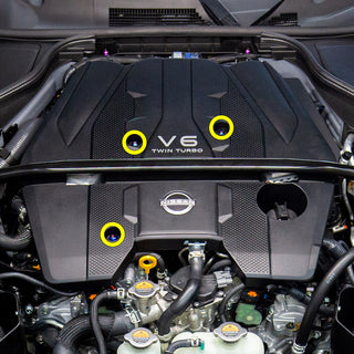Titanium hardware for VR30DDTT engine cover
