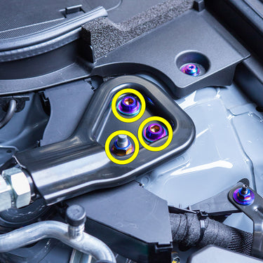 Titanium Hardware Diagram for the Nissan Z Strut Tower Bar