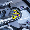 Titanium Hardware Diagram for the Nissan Z Strut Tower Bar