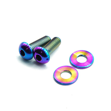 Titanium bolts and washers for Nissan Z fuel door